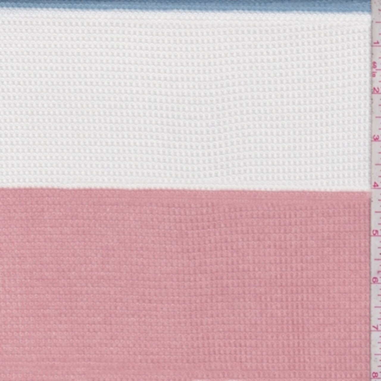 Salmon/Blue/Purple Stripe Mini Thermal Knit Fabric By the Yard